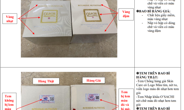 HƯỚNG DẪN PHÂN BIỆT HÀNG CHÍNH HÃNG KEM OSACHI CAO CẤP INTENSIVE NUTRITIVE
